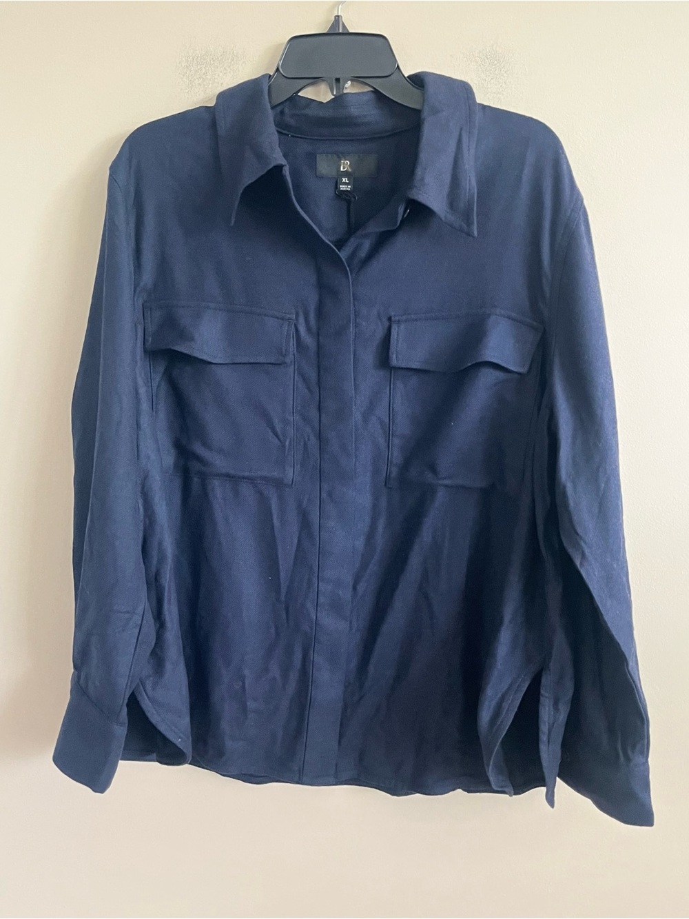 NWT-Banana Republic Navy Arama Italian Flannel Shirt, Small